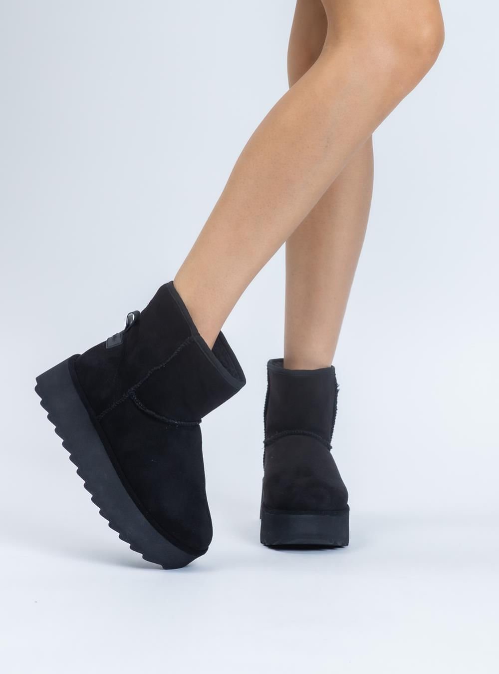 Bota Petite Jolie Fuzzy Boot Preto PJ7716 Preto 6