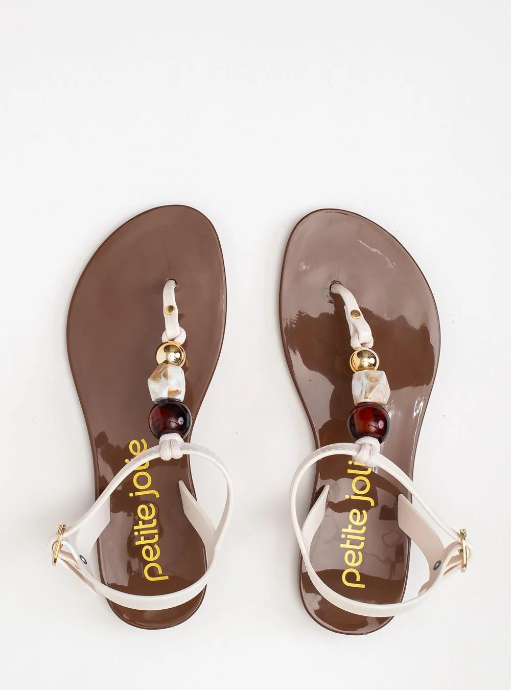 Sandália Petite Jolie Noah II Creme/Chocolate PJ7721 Branco 3