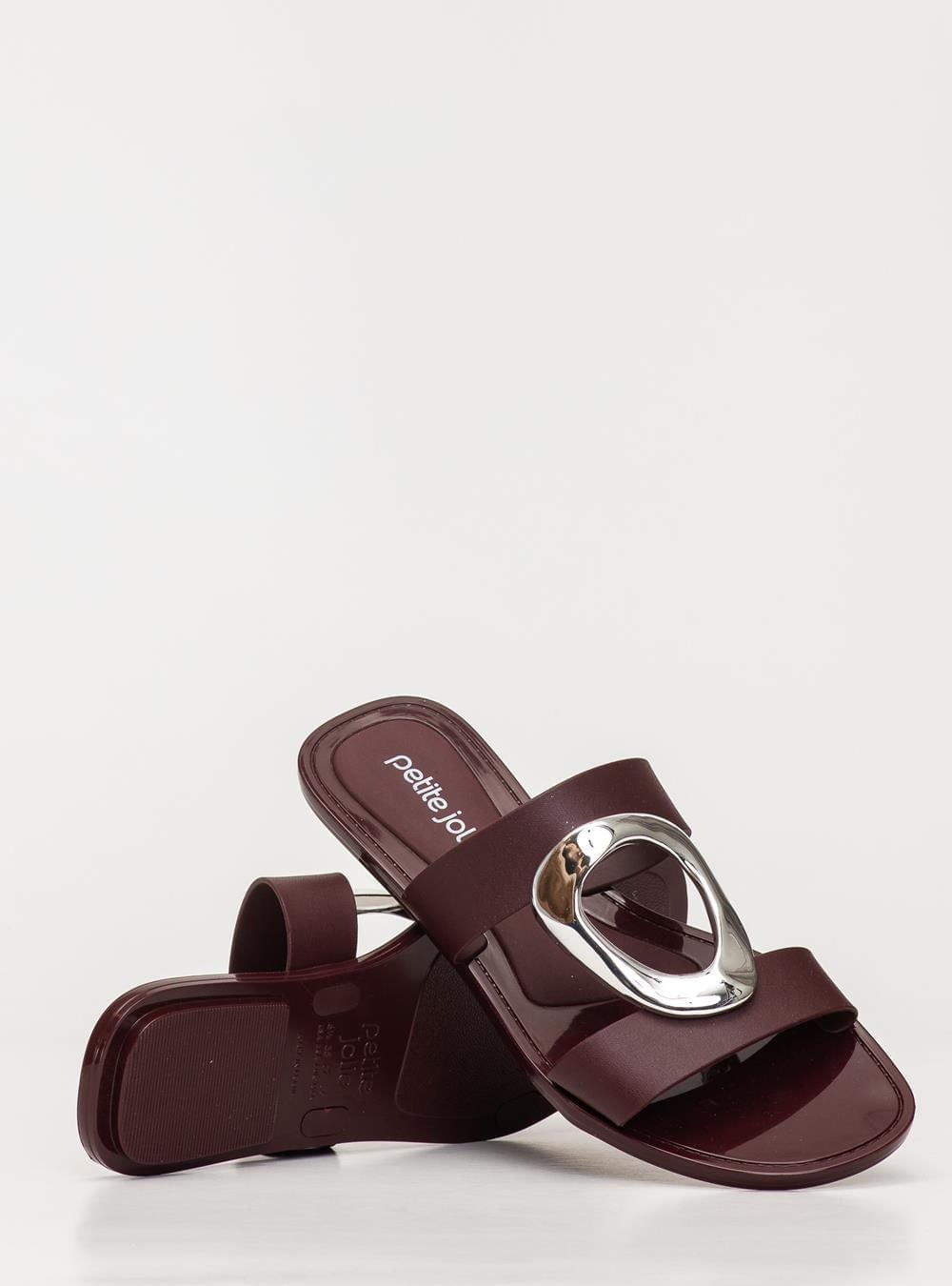 Chinelo Petite Jolie Demi Berry PJ7725 Marrom 5