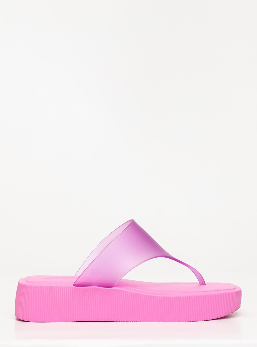 Chinelo Petite Jolie Key Chiclete Translúcido PJ7674