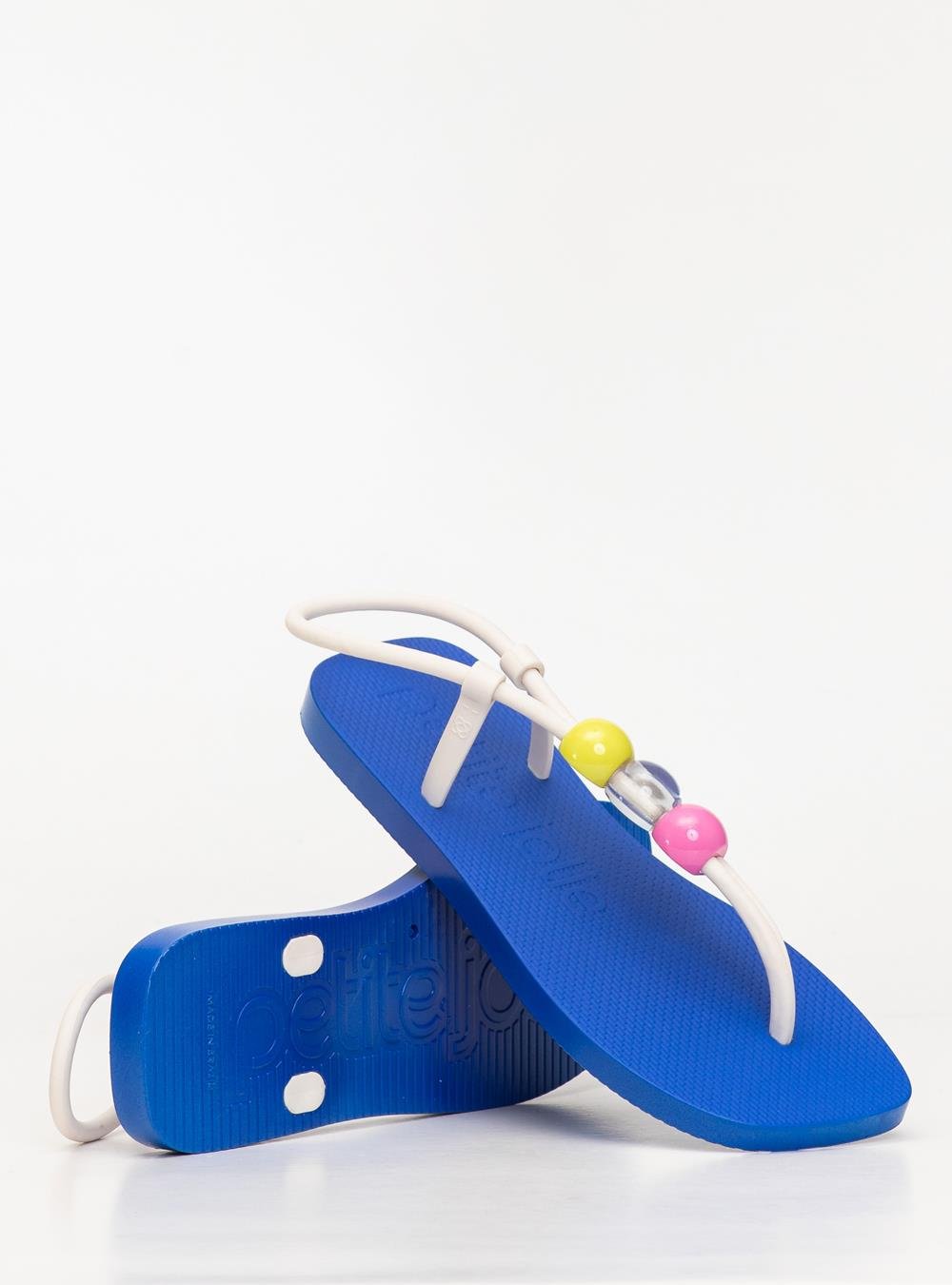 Sandália Petite Jolie Refresh Creme/Royal PJ7665 Branco 5