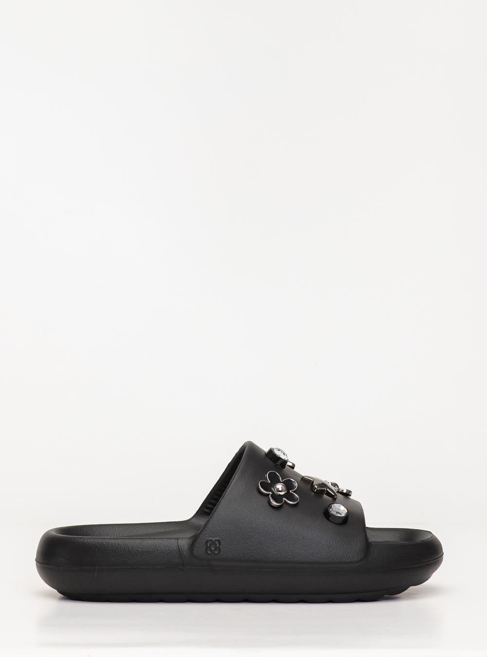 Chinelo Slide Petite Jolie Hug Preto PJ7733