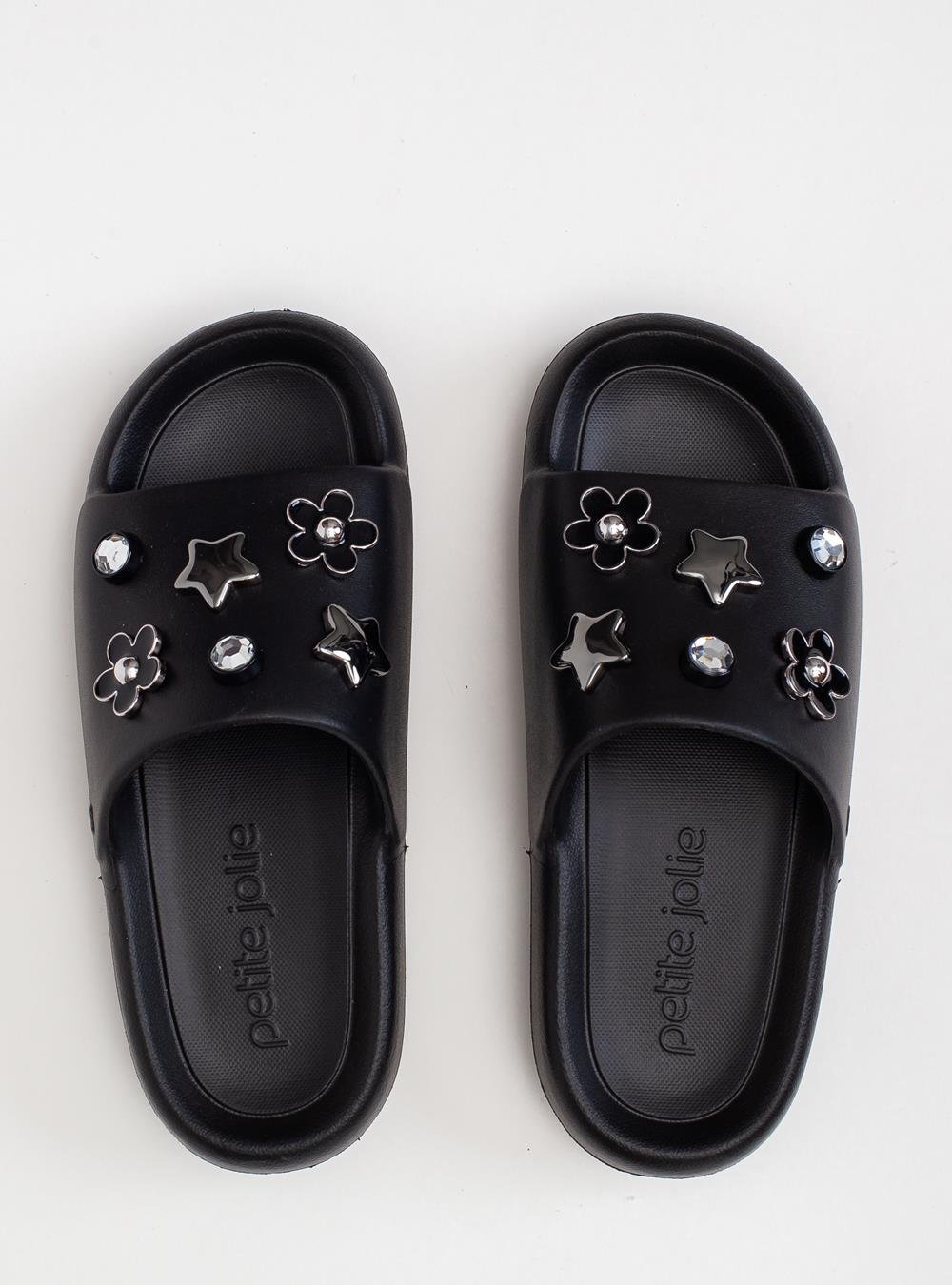 Chinelo Slide Petite Jolie Hug Preto PJ7733 Preto 3