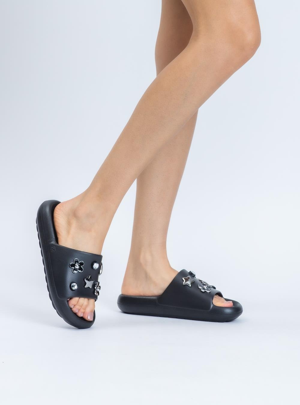 Chinelo Slide Petite Jolie Hug Preto PJ7733 Preto 6
