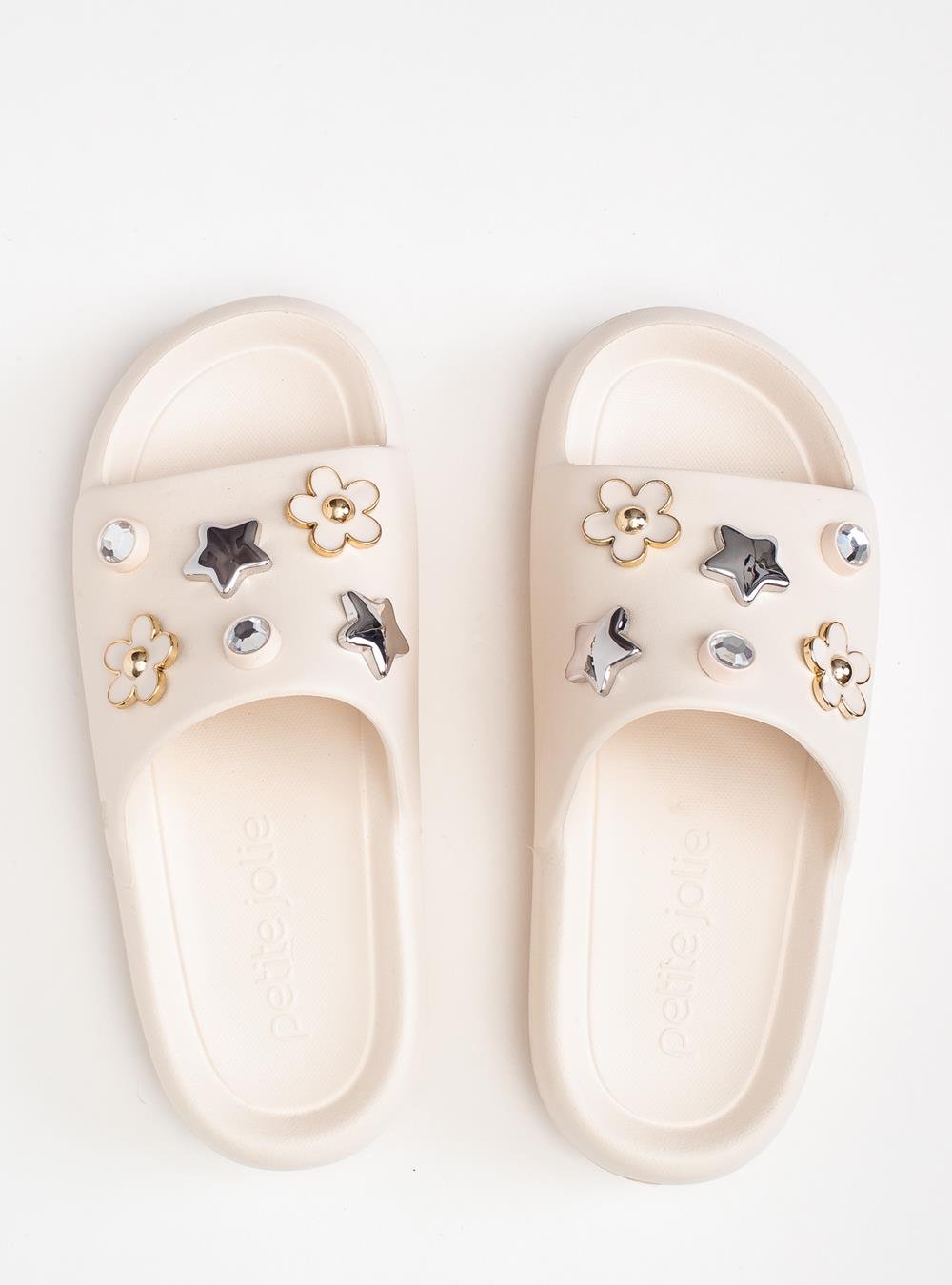 Chinelo Slide Petite Jolie Hug Creme PJ7733 Branco 3
