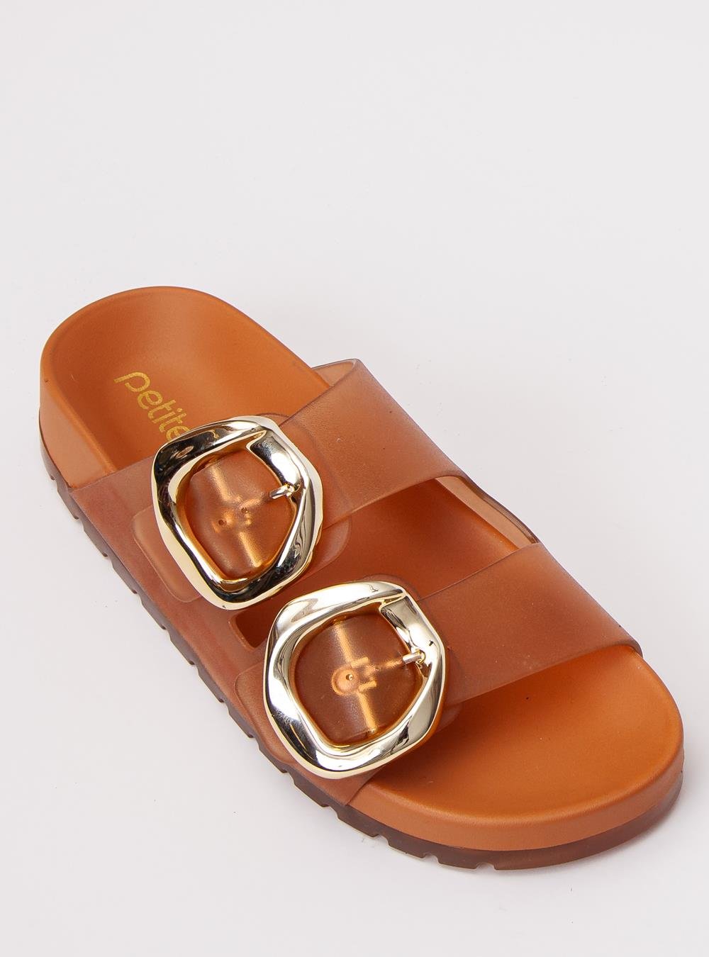 Chinelo Petite Jolie Lovin' Flat Doce De Leite PJ7731 Bege 4