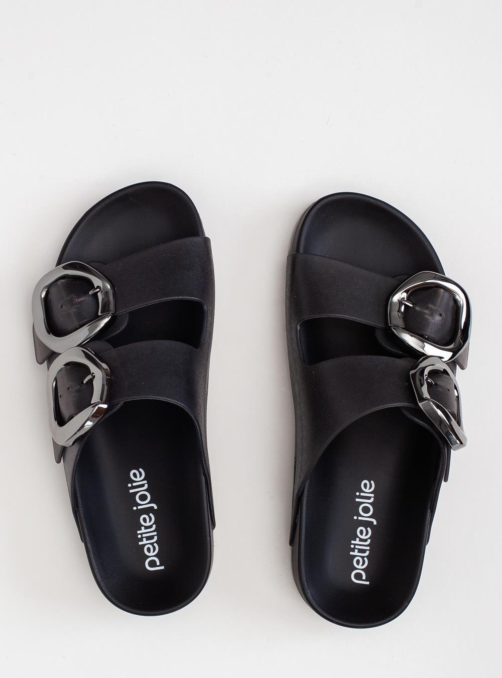 Chinelo Petite Jolie Lovin' Flat Preto Translúcido PJ7731 Preto 3