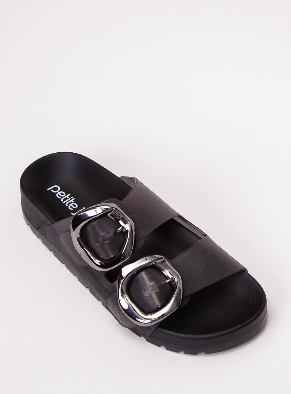 Chinelo Petite Jolie Lovin' Flat Preto Translúcido PJ7731 Preto 4