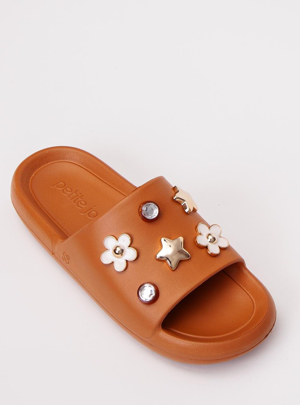 Chinelo Slide Petite Jolie Hug Doce De Leite PJ7733 Marrom 4