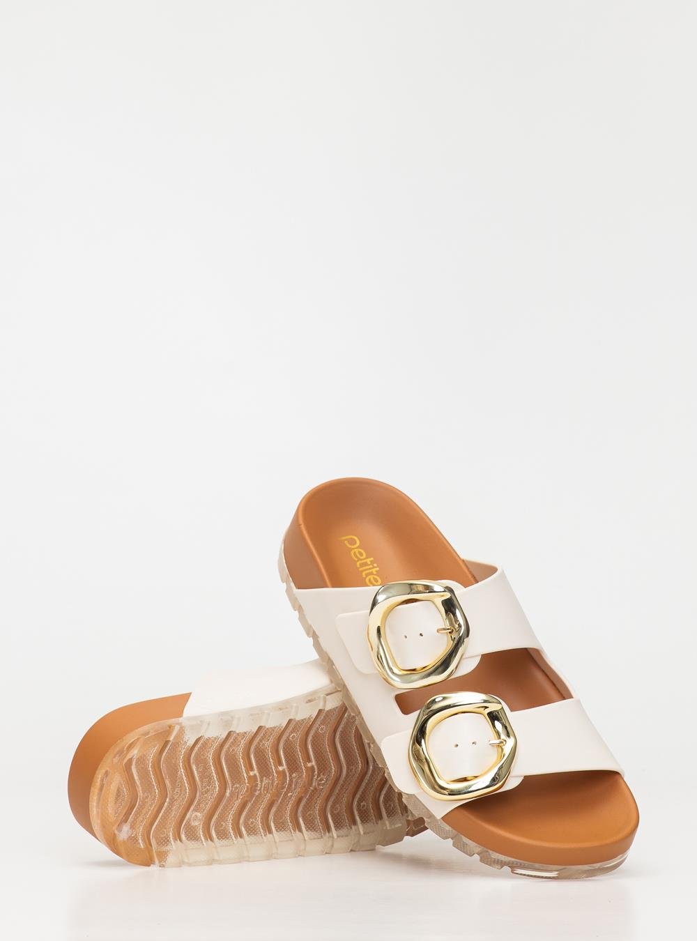 Chinelo Petite Jolie Lovin' Flat Creme/Doce De Leite PJ7731 Branco 5