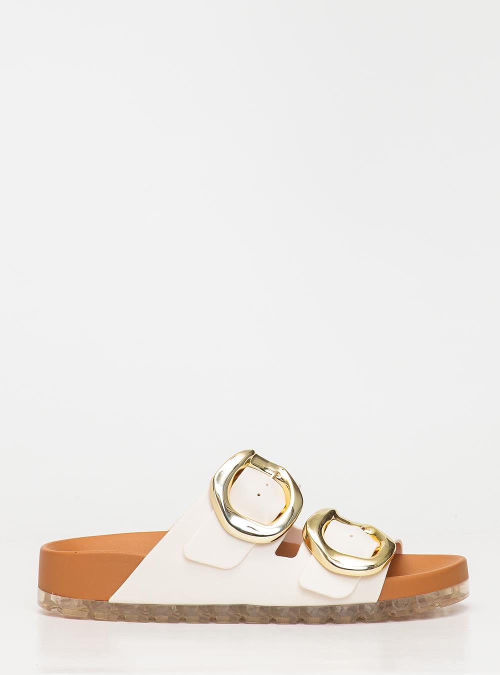 Chinelo Petite Jolie Lovin' Flat Creme/Doce De Leite PJ7731