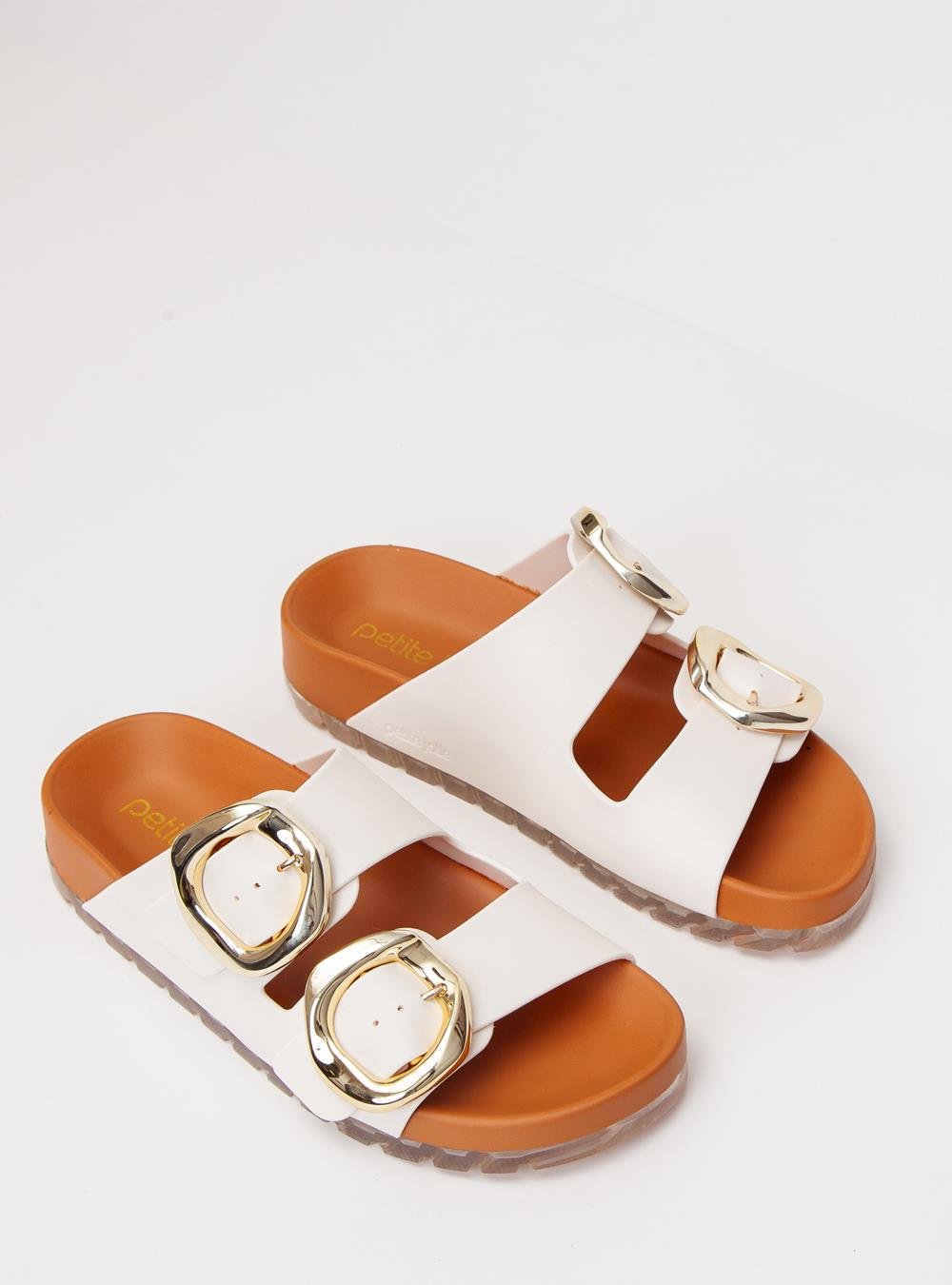 Chinelo Petite Jolie Lovin' Flat Creme/Doce De Leite PJ7731 Branco 2