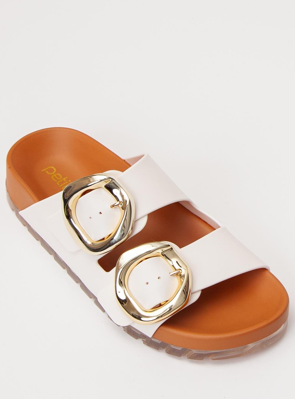 Chinelo Petite Jolie Lovin' Flat Creme/Doce De Leite PJ7731 Branco 4