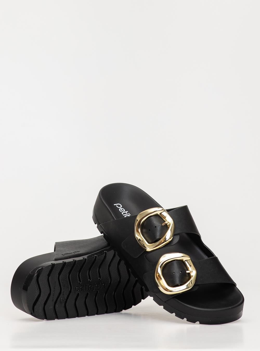 Chinelo Petite Jolie Lovin' Flat Preto PJ7731 Preto 5