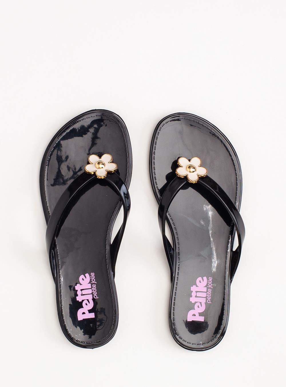 Chinelo Infantil Petite Jolie Lucky In Preto PJ7762IN