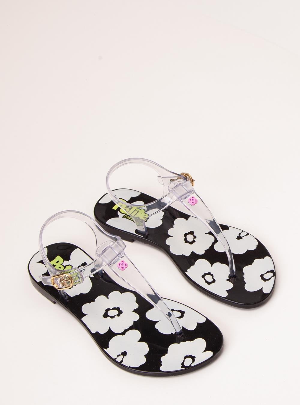 Sandália Petite Jolie Noah In Translúcido/Preto PJ7750IN Preto 2