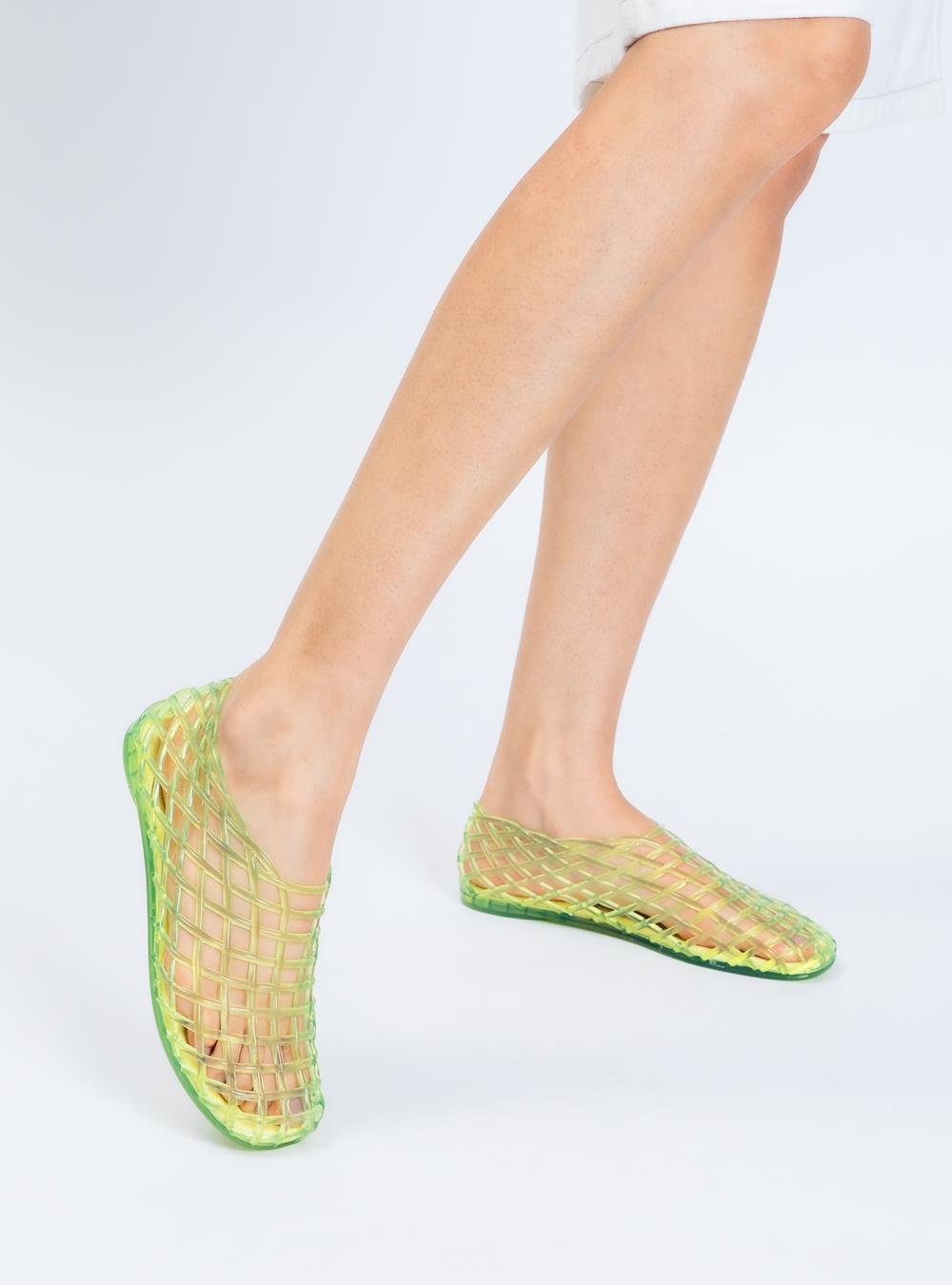 Sapatilha Petite Jolie Mesh Limão Translúcido PJ7760 Verde 6