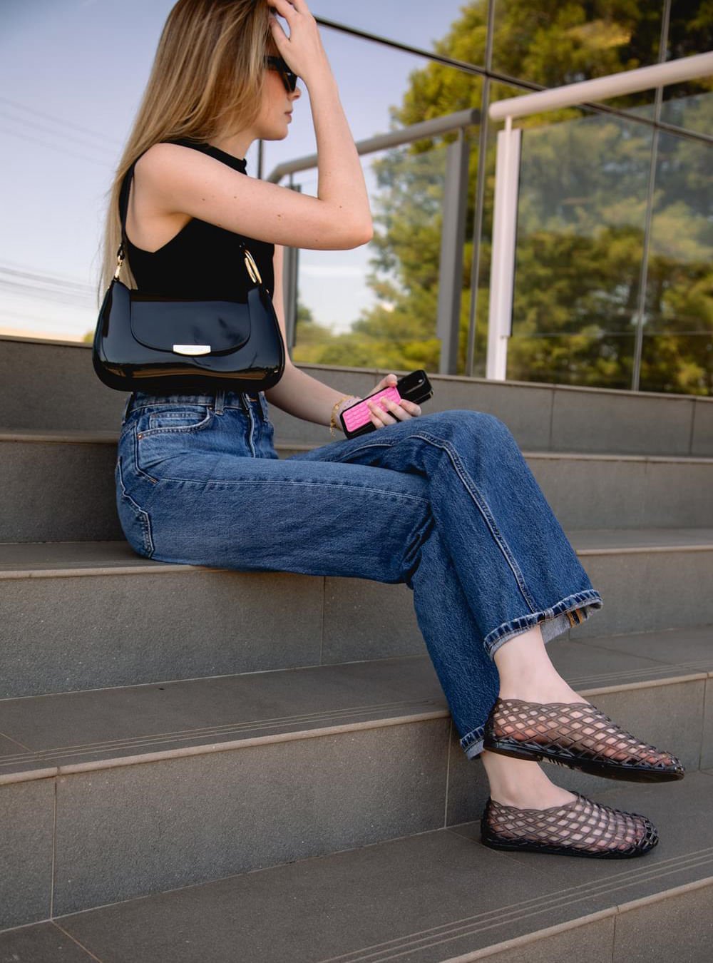 Sapatilha Petite Jolie Mesh Preto Translúcido PJ7760 Preto 2