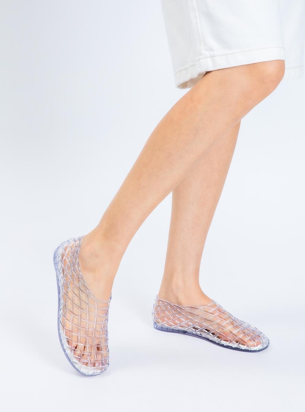 Sapatilha Petite Jolie Mesh Translúcido PJ7760 Branco 6