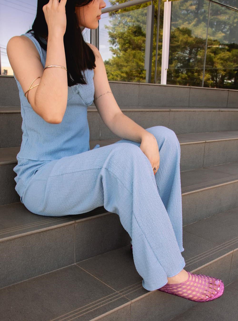 Sapatilha Petite Jolie Mesh Chiclete Translúcido PJ7760 Rosa 4