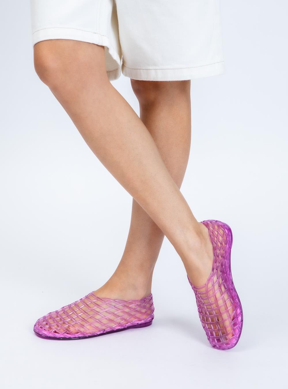 Sapatilha Petite Jolie Mesh Chiclete Translúcido PJ7760 Rosa 6