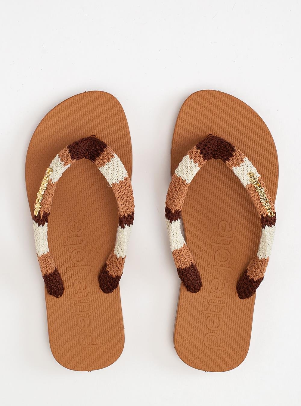 Chinelo Petite Jolie Fresh Crochê Doce De Leite PJ7766 Bege 3