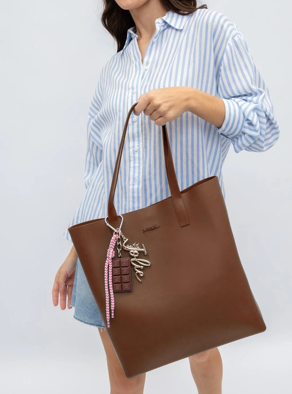 Bolsa Petite Jolie Amalfi Chocolate/Ouro PJ11321 Marrom 4