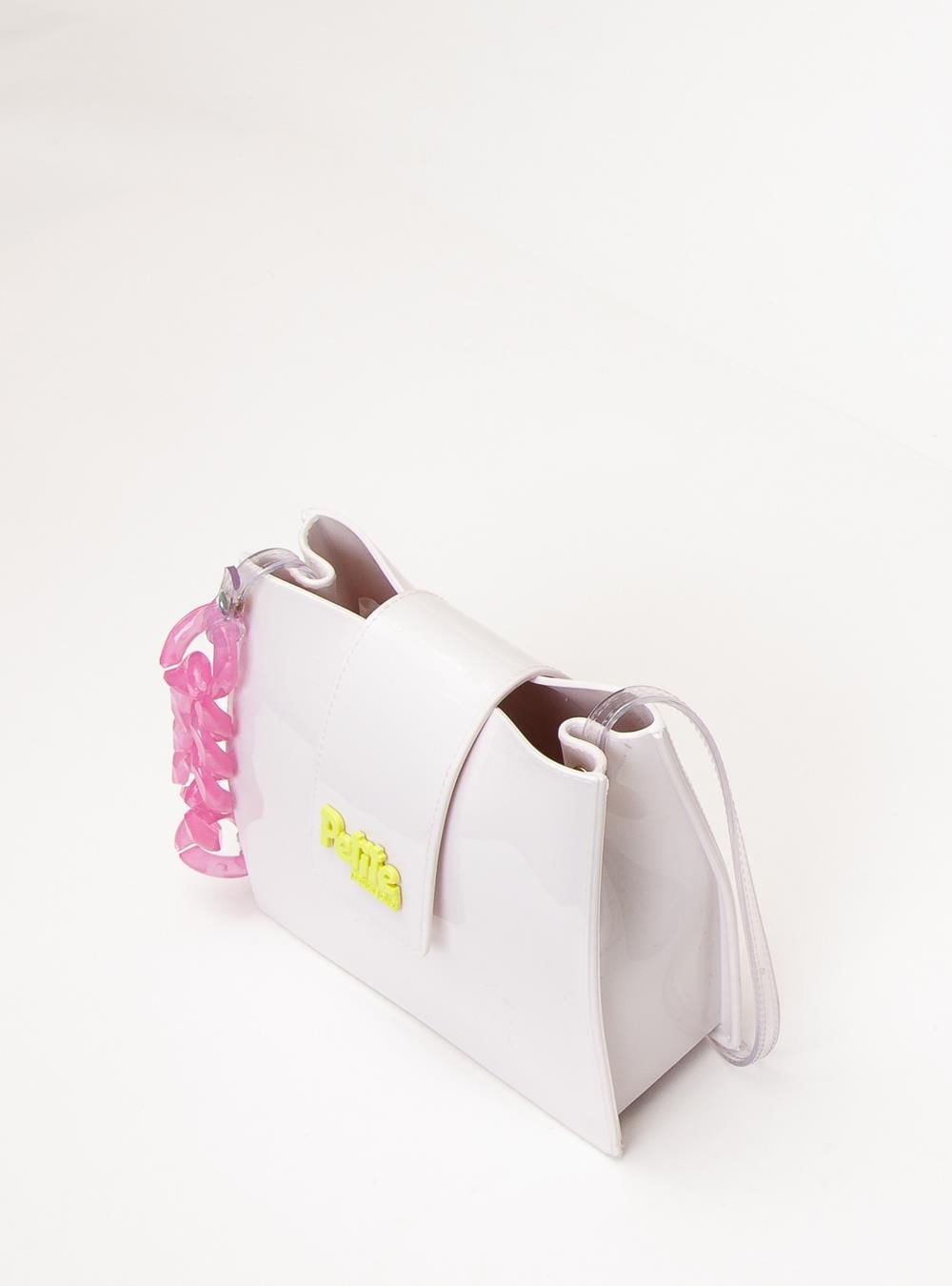 Bolsa Infantil Petite Jolie Loop In White/Pink PJ10904IN Branco 2