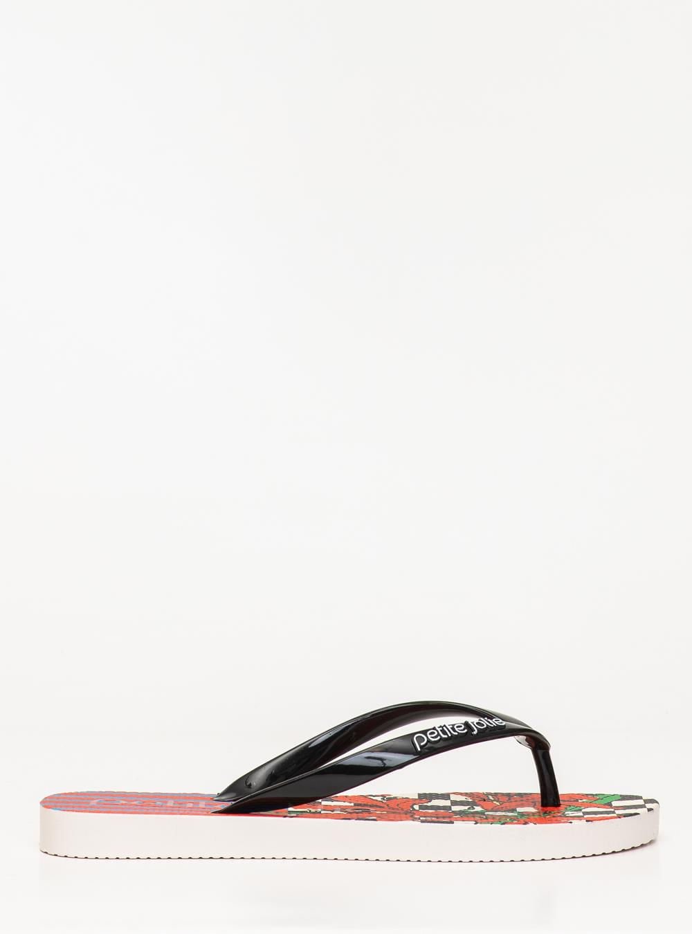 Chinelo Petite Jolie Fresh Preto/White/Floral 18 PJ6969 Preto 3