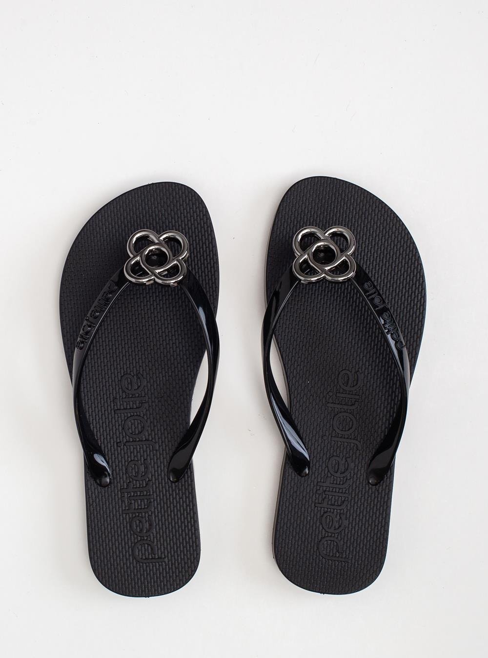 Chinelo Petite Jolie Fresh Preto/Grafite PJ6979