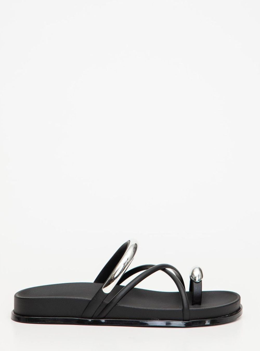 Chinelo Petite Jolie Ring Flat Preto PJ7798