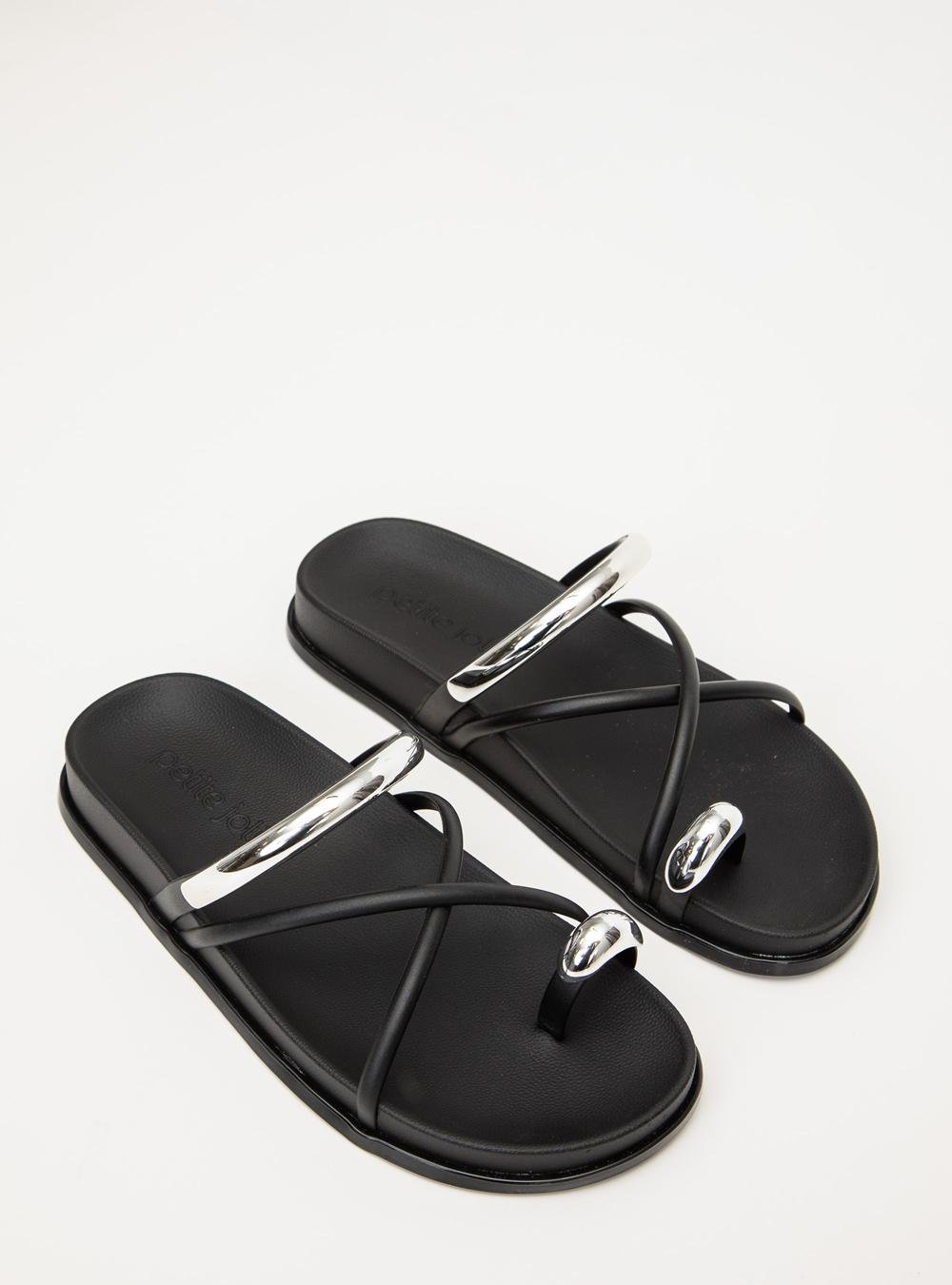 Chinelo Petite Jolie Ring Flat Preto PJ7798 Preto 3