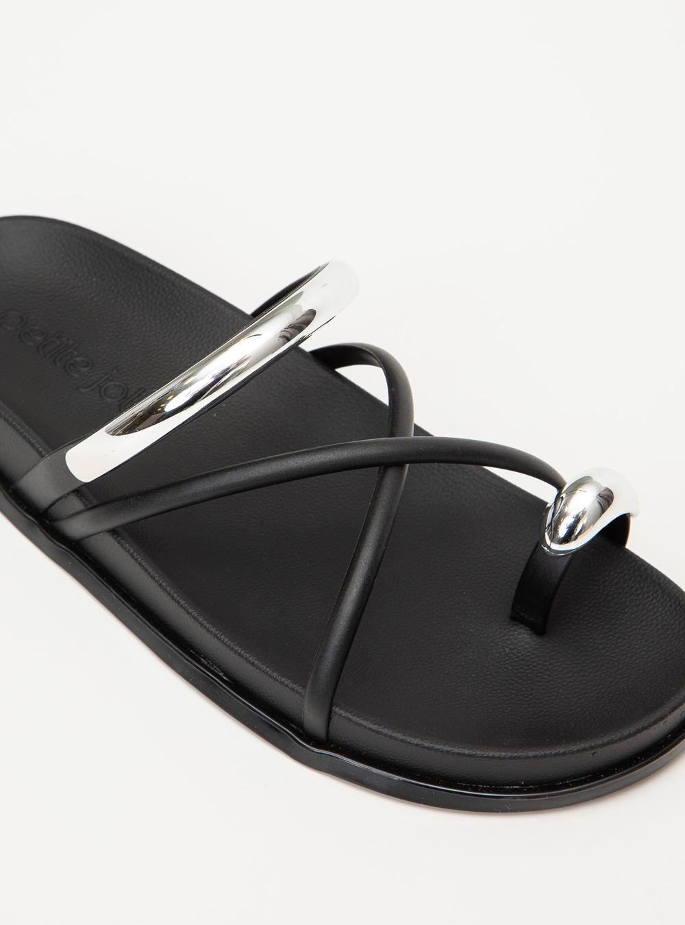 Chinelo Petite Jolie Ring Flat Preto PJ7798 Preto 5