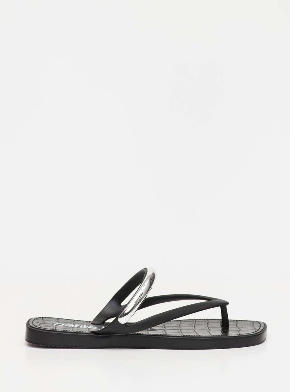 Chinelo Petite Jolie Buzios Preto PJ7770CX