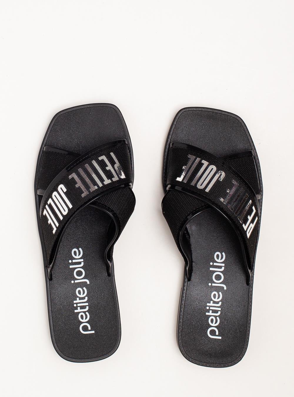 Chinelo Petite Jolie Vibe Preto/Prata PJ7611 Preto 4