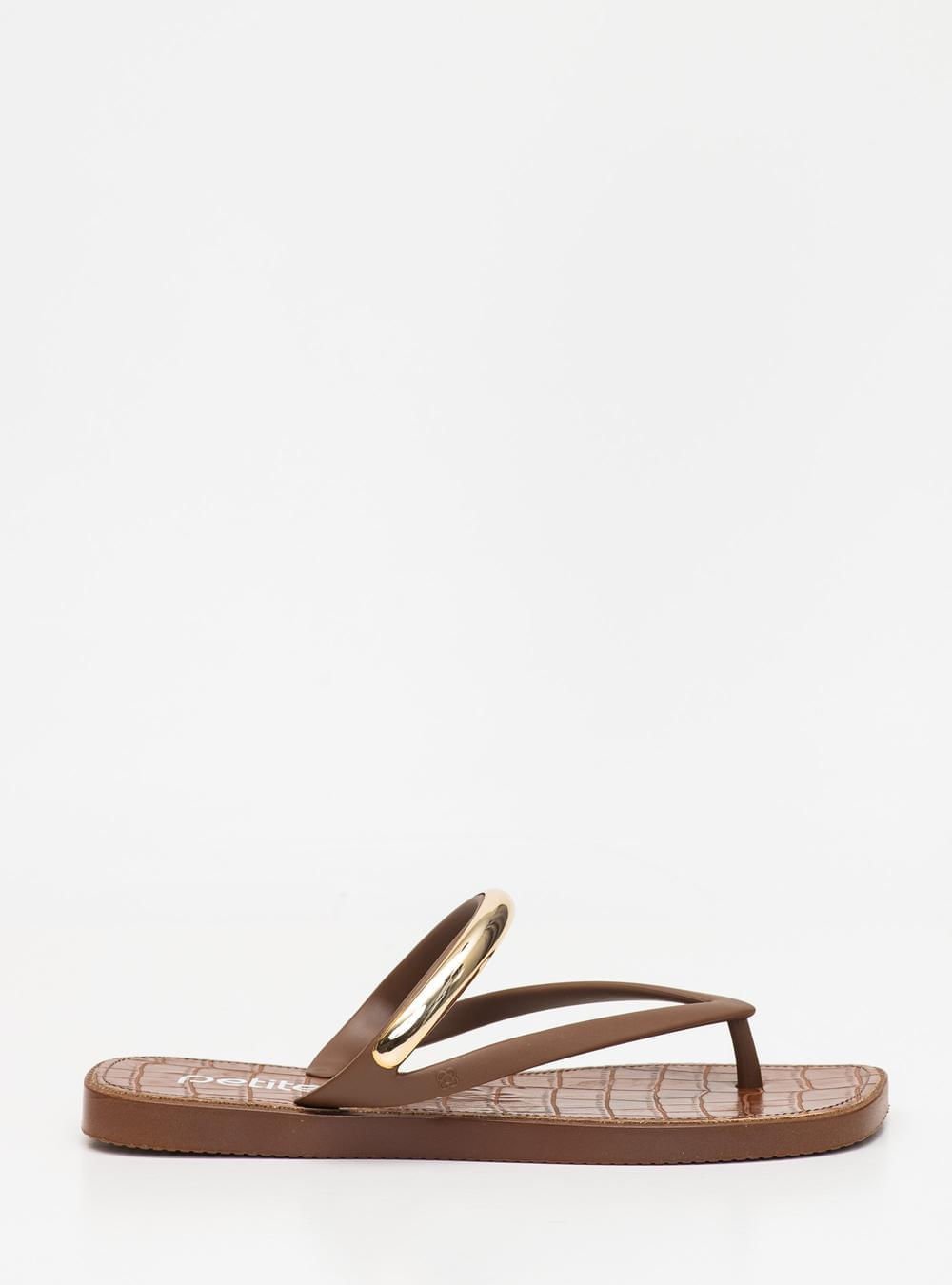 Chinelo Petite Jolie Buzios Chocolate PJ7770CX