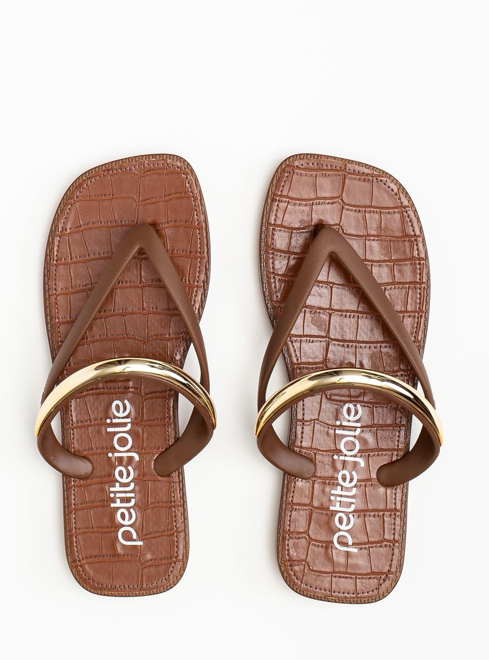 Chinelo Petite Jolie Buzios Chocolate PJ7770CX Marrom 4