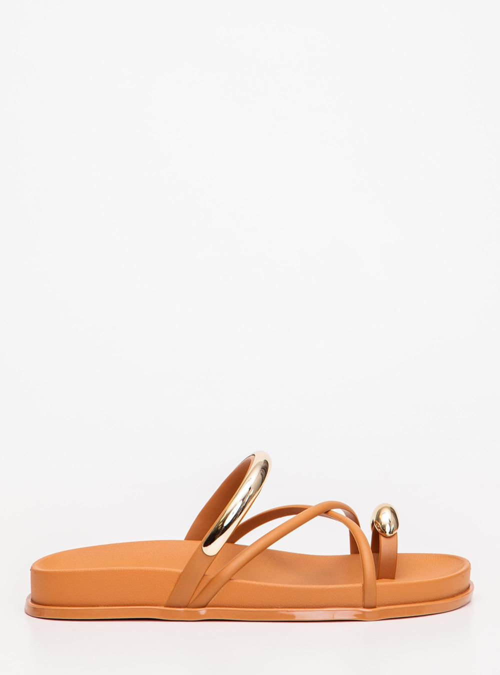 Chinelo Petite Jolie Ring Flat Doce De Leite PJ7798