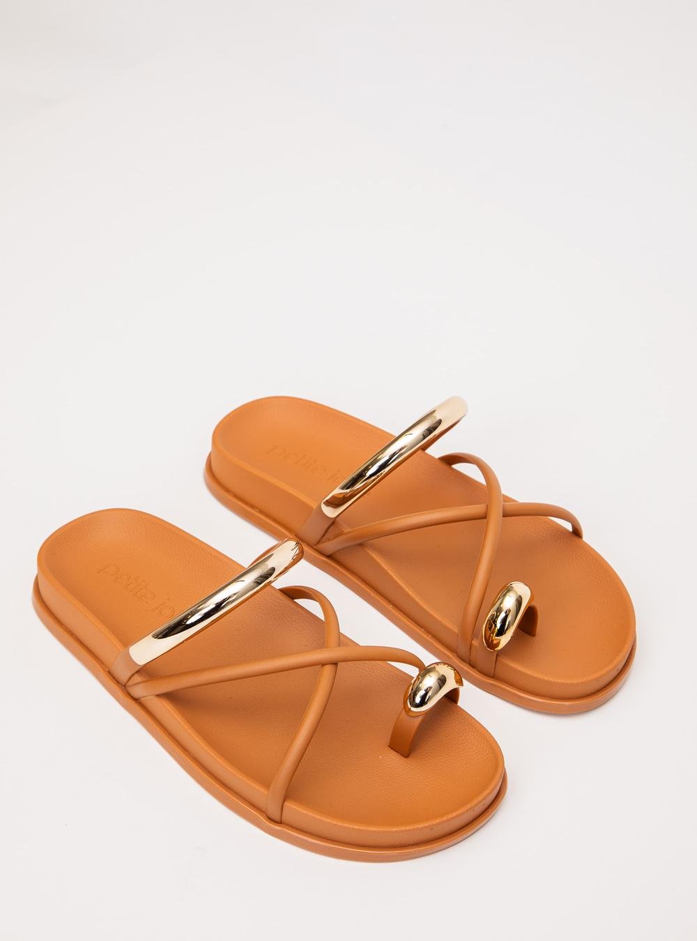 Chinelo Petite Jolie Ring Flat Doce De Leite PJ7798 Caramelo 3