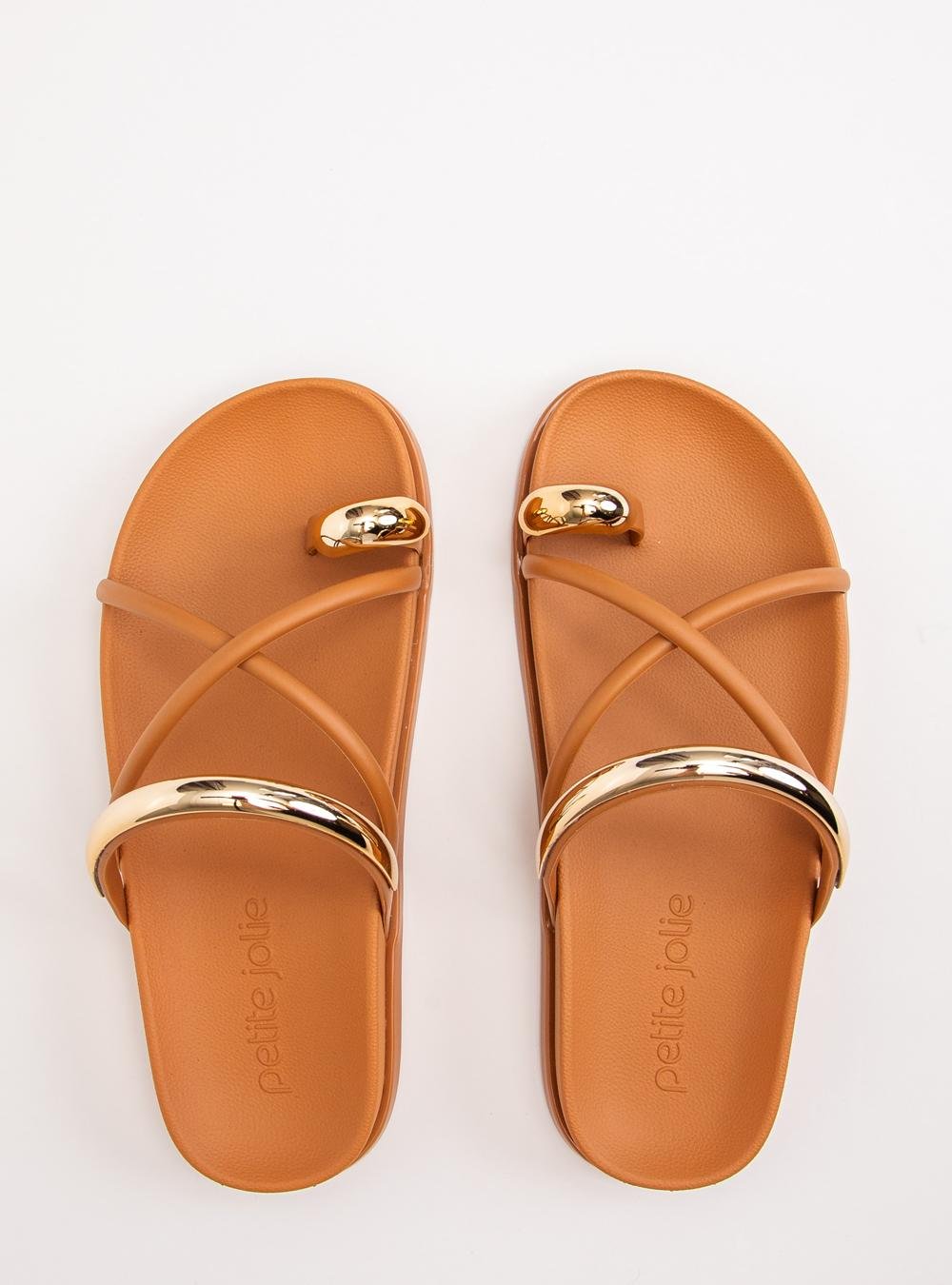 Chinelo Petite Jolie Ring Flat Doce De Leite PJ7798 Caramelo 4