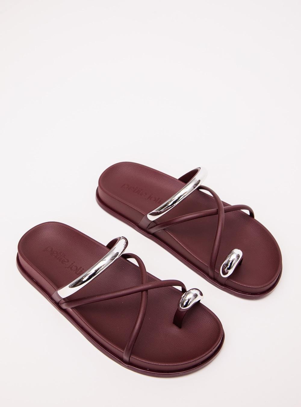Chinelo Petite Jolie Ring Flat Berry PJ7798 Vinho 3