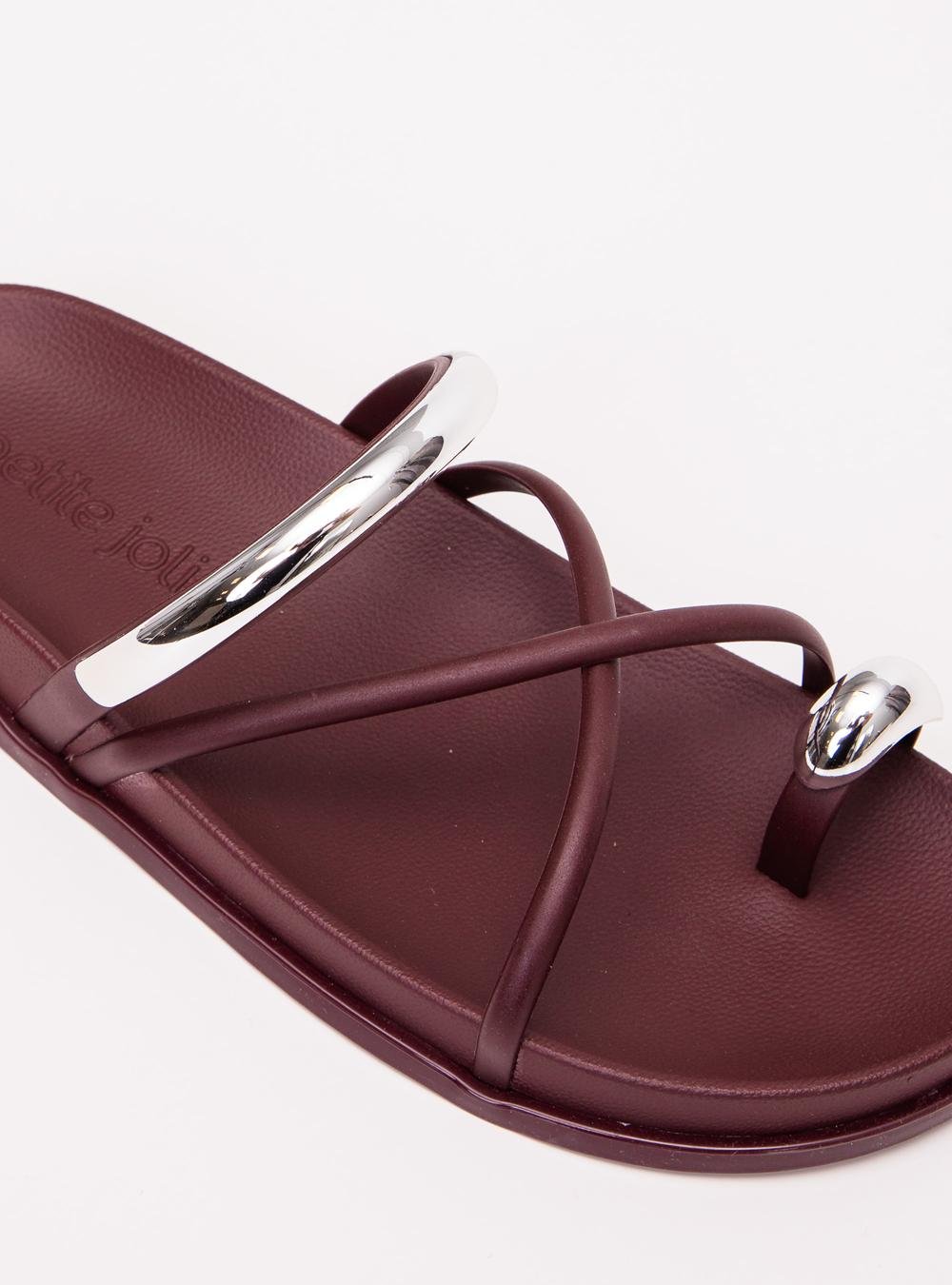 Chinelo Petite Jolie Ring Flat Berry PJ7798 Vinho 5