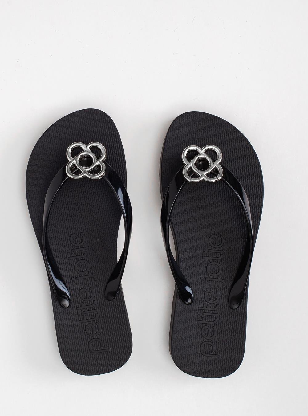 Chinelo Petite Jolie Fresh Up Preto/Grafite PJ7634 Preto 3