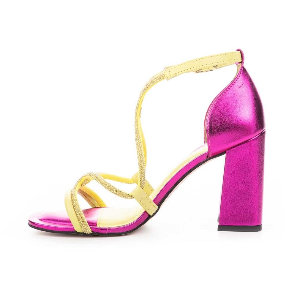 Sandália Tanara de Salto Bloco T7182 Roxo 2