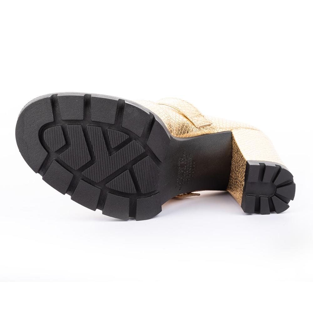 Sapato Dakota de Salto Bloco Dourado 5