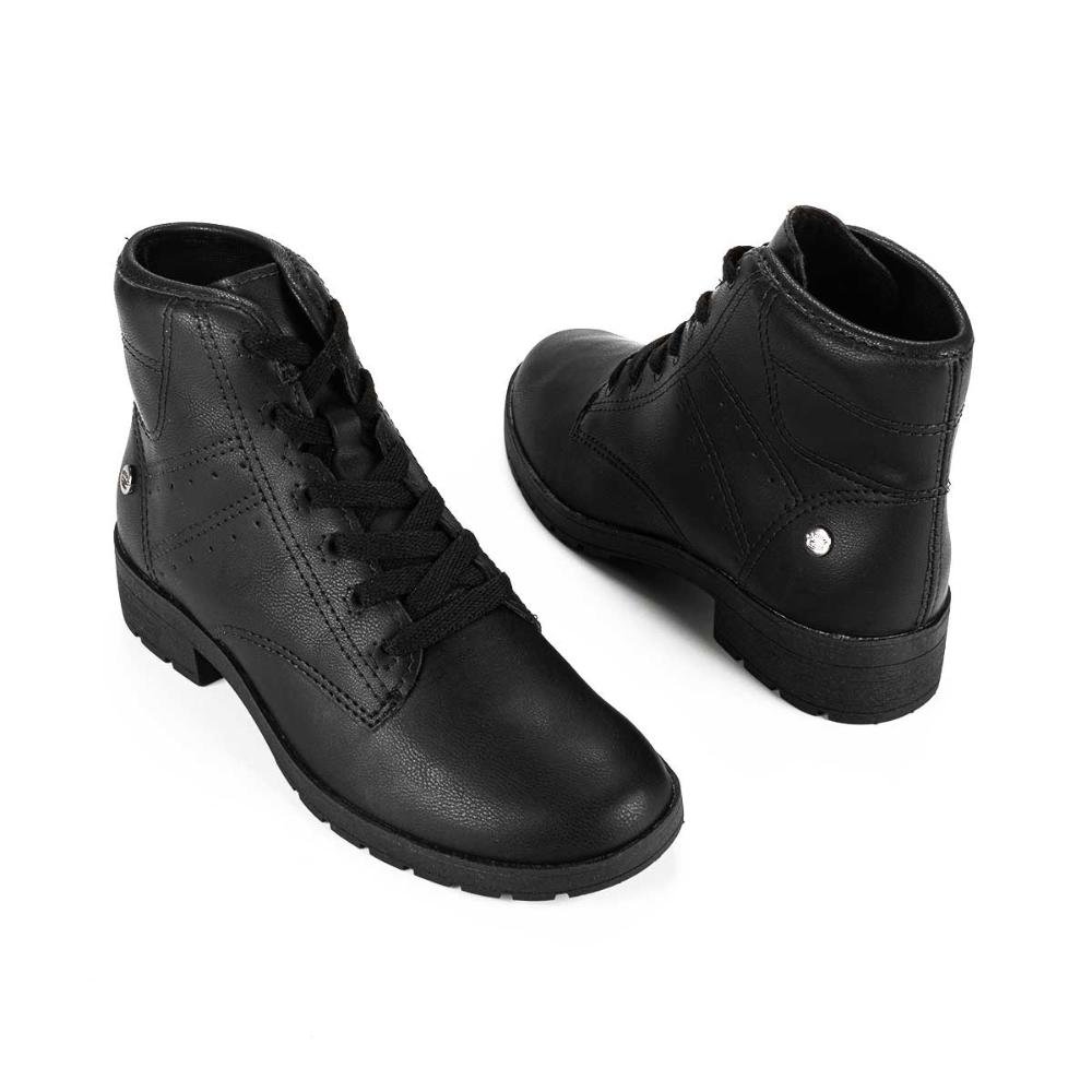 Bota Coturno Pink Cats Infantil Claro Preto 6