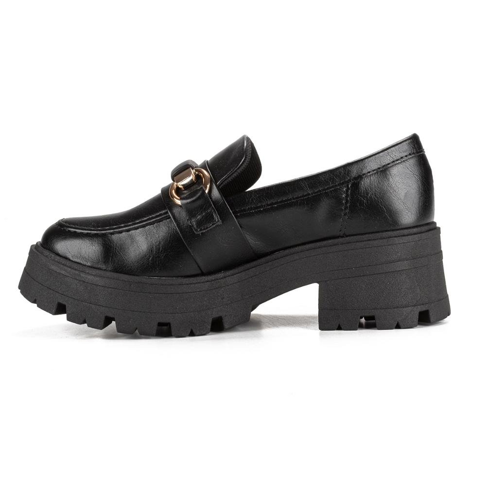 Oxford Dakota Loafer Tratorado Feminino Preto 3