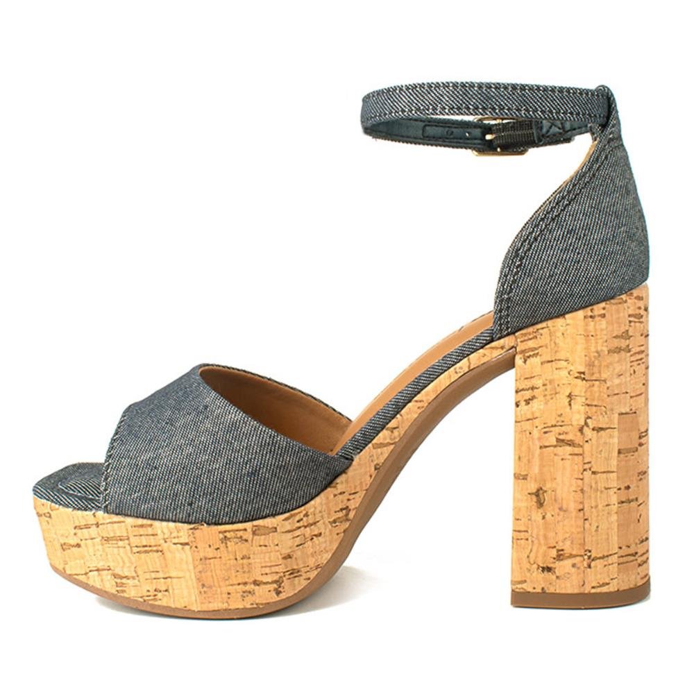 Sandália Dakota de Salto Bloco Jeans Azul 3