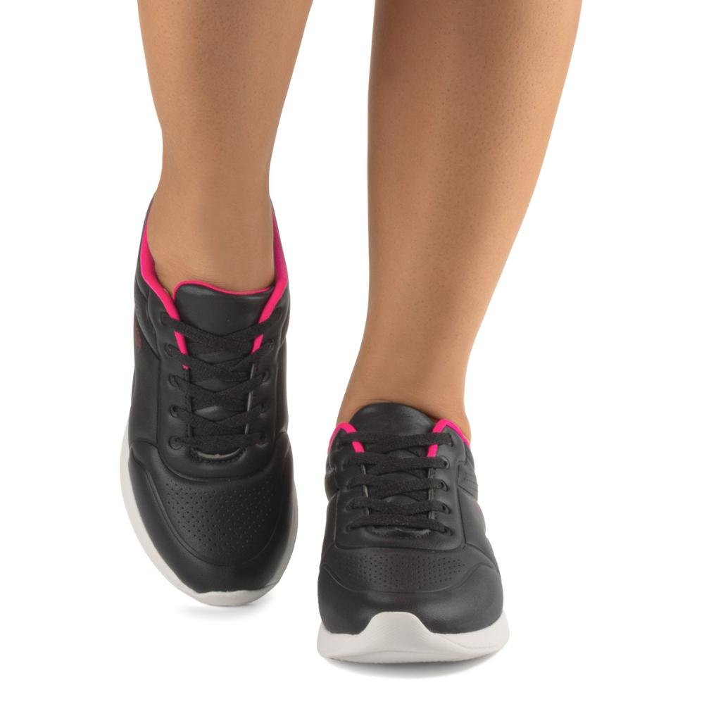 Tênis Mississipi Jogging Metalizado Q8591 Preto 2