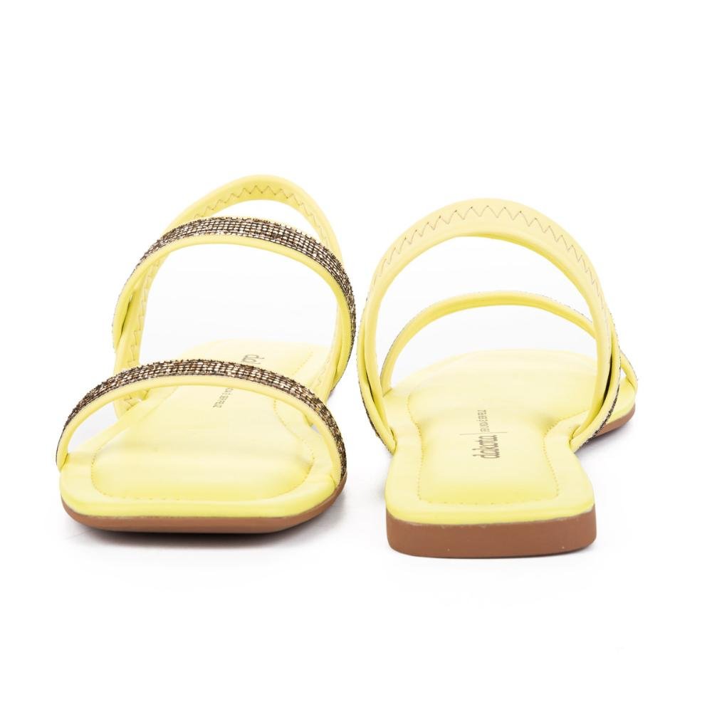 Sandália Dakota Rasteira Com Brilhos Amarelo 3